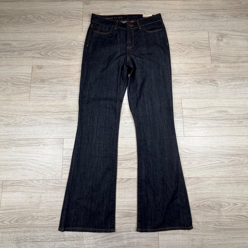 Talbots Heritage‎ Boot Jeans Womens 6/28 Deep Indigo Dark Wash Mid Rise Bootcut